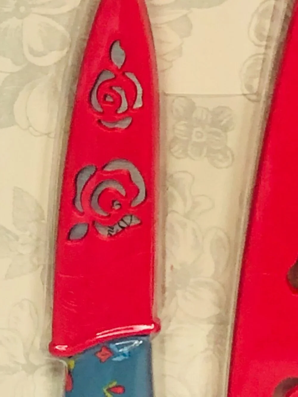 Pioneer Woman Mazie Knife Set 2pc Chef & Paring Knives with Sheaths Floral New